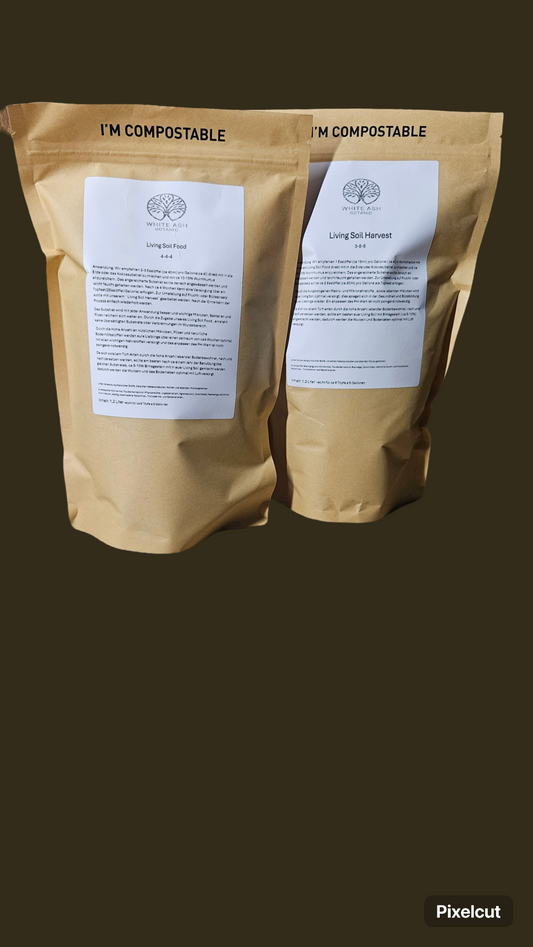 Doppelpack! Unser Living Soil Food und Harvest als Paket! Je 1,2 Liter